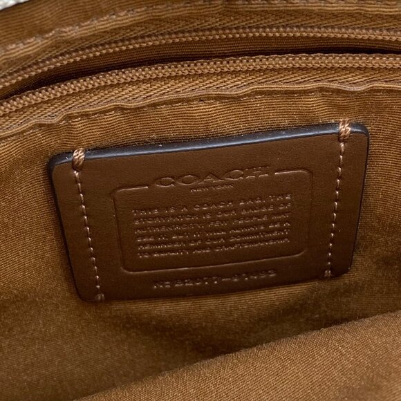 Coach Beige Leather Top Handle Shoulder Bag | Classic Style - Picture 10 of 10